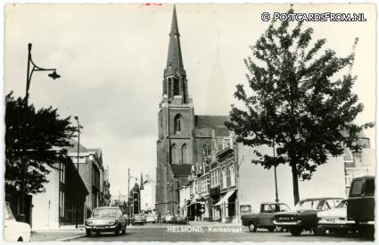 ansichtkaart: Helmond, Kerkstraat