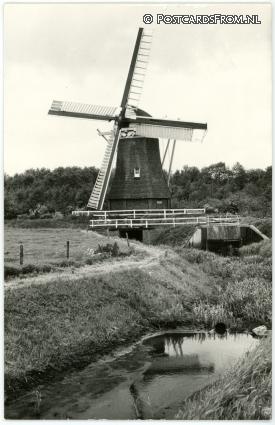 ansichtkaart: Wedde, Wedderbergen. Molen