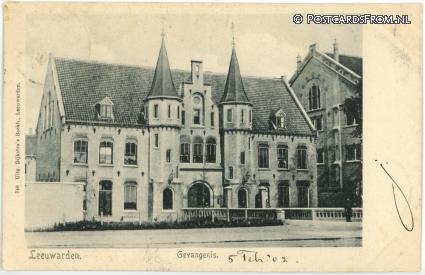 ansichtkaart: Leeuwarden, Gevangenis