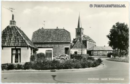 ansichtkaart: Koudum, Jacob Binckesstraat