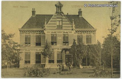 ansichtkaart: Uithuizermeeden, Herv. Pastorie