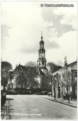 ansichtkaart: Uithuizermeeden, Herv. Kerk