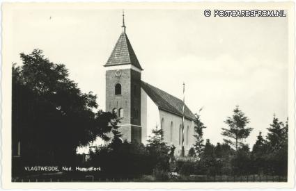 ansichtkaart: Vlagtwedde, Ned. Herv. Kerk