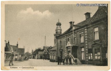 ansichtkaart: Lemmer, Gemeentehuis